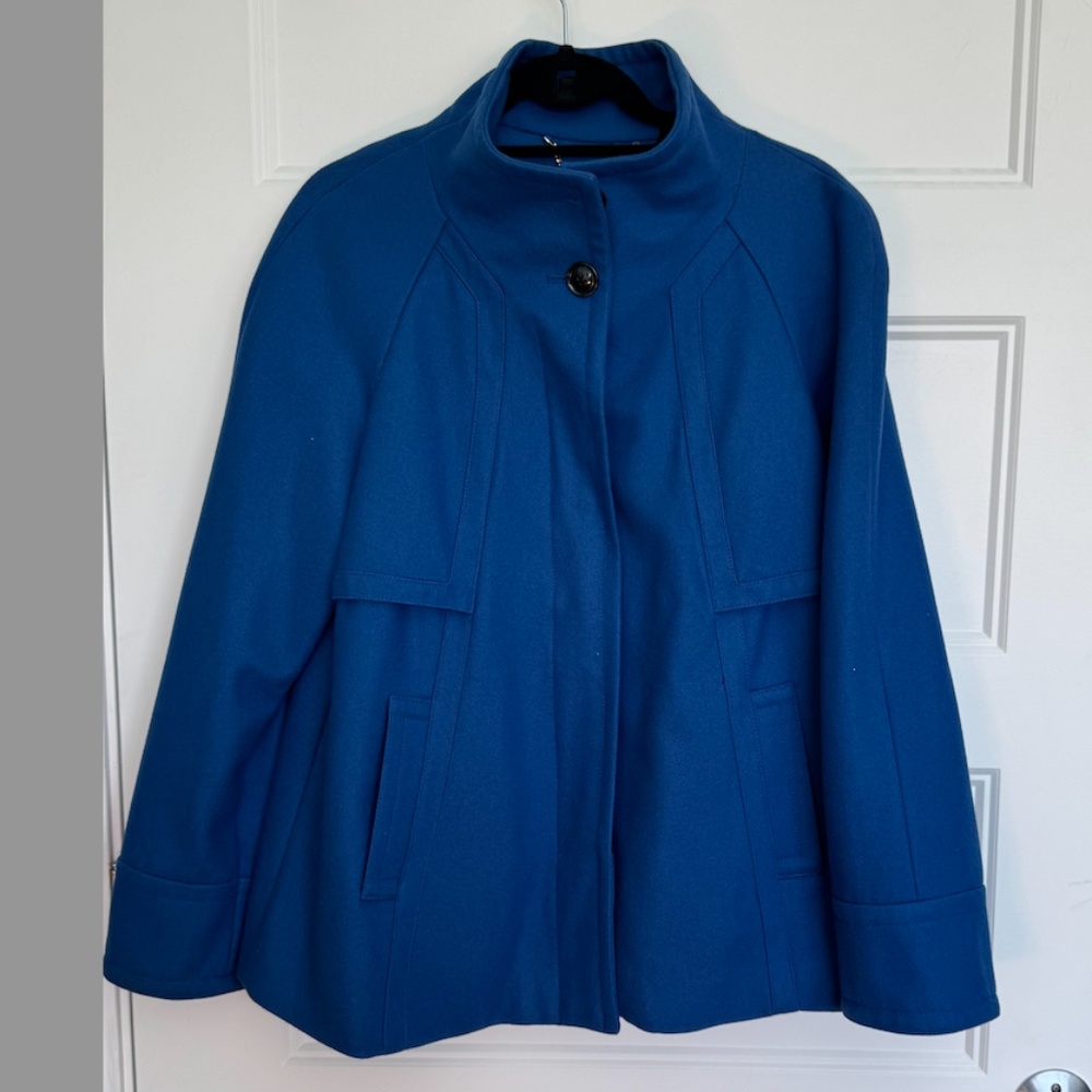 Ellen Tracy Royal Blue Swing Coat Small